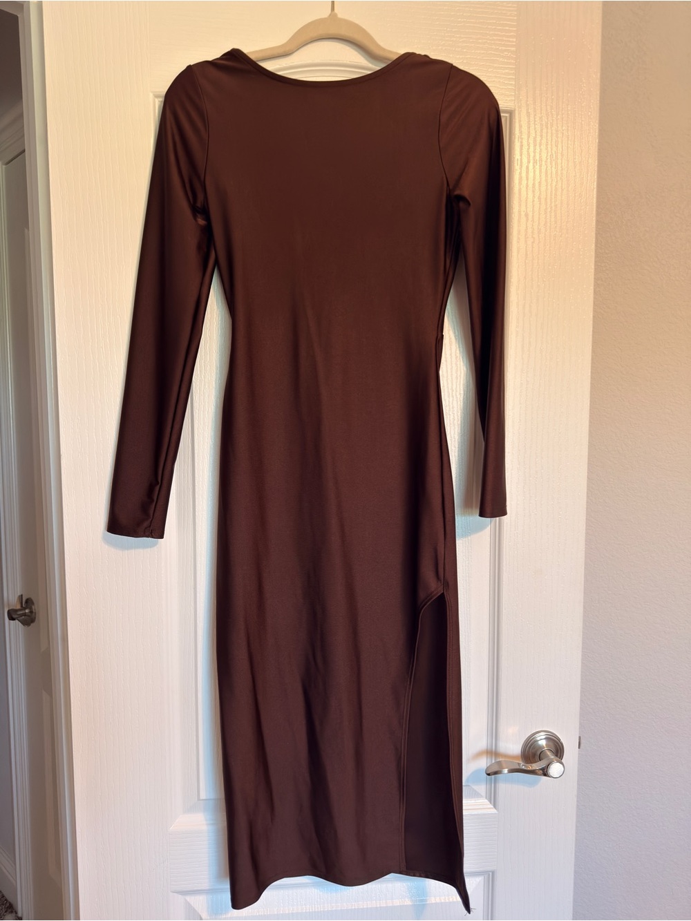 Rolla Coster Brown Long Sleeve Midi Dress